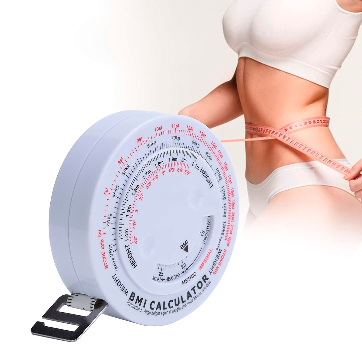 CINTA MÉTRICA HUINCHA INDICADOR DE MASA CORPORAL IMC ONEDER - 7
