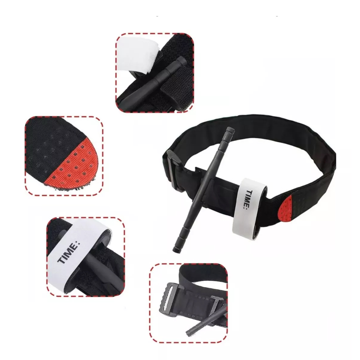 TORNIQUETE TACTICO AIRSOFT CAMPING KIT PRIMEROS AUXILIOS X 2 - 3