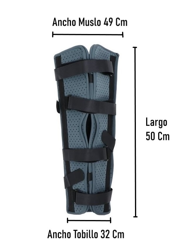 INMOVILIZADOR RODILLA LARGO TRIPANEL CON VELCRO AJUSTABLE - 3