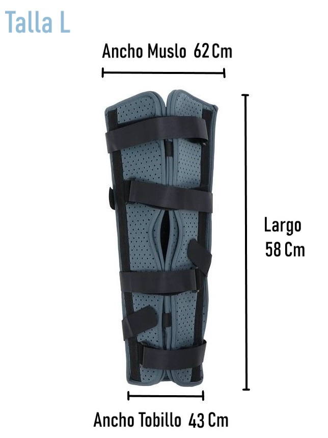 INMOVILIZADOR RODILLA LARGO CON VELCRO AJUSTABLE ONEDER - 2