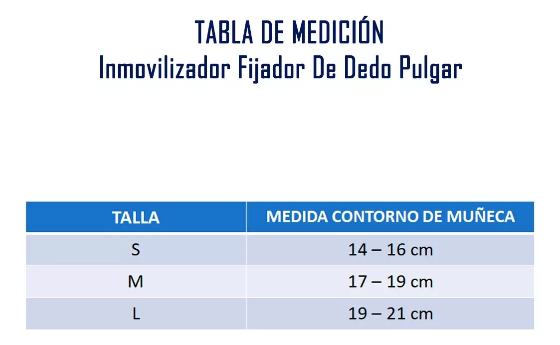 INMOVILIZADOR FIJADOR DEDO PULGAR IZQUIERDA - 7