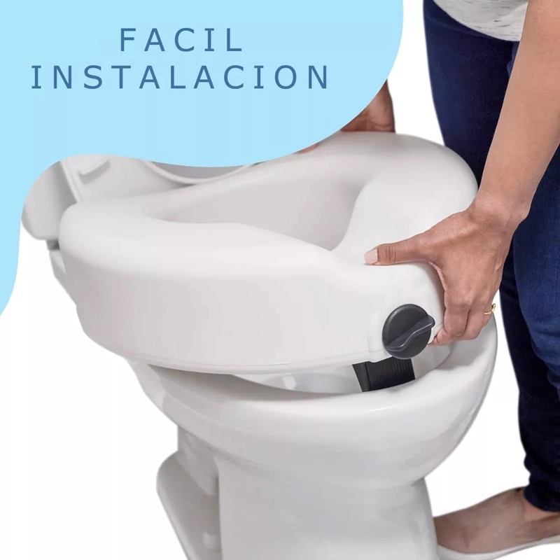 ALZA BAÑO BLANCO 15 CM SIN MANILLAS FIJACION CON 2 ABRAZADERAS MODELO 710C - 5