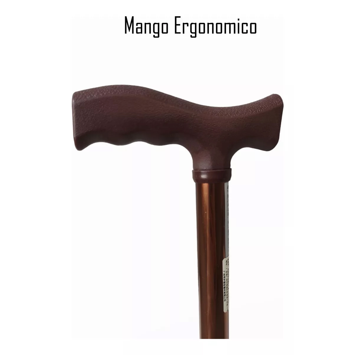 BASTÓN ORTOPÉDICO ALTURA REGULABLE MANGO TIPO T DE ALUMINIO - 2