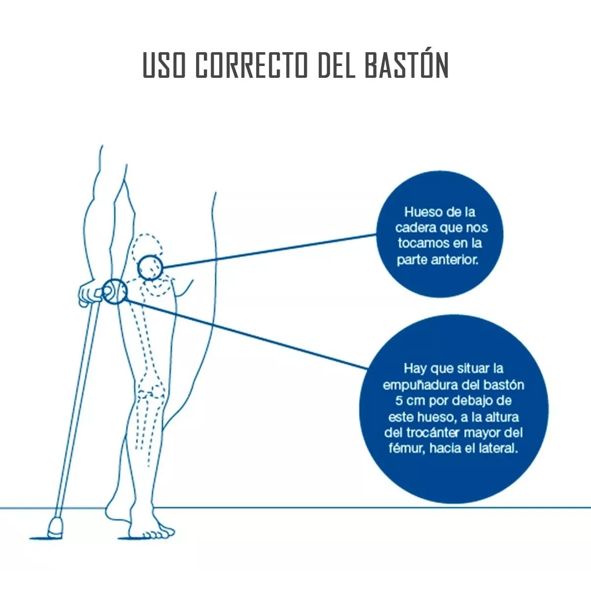 BASTÓN ORTOPÉDICO ALTURA REGULABLE MANGO TIPO T DE ALUMINIO - 4
