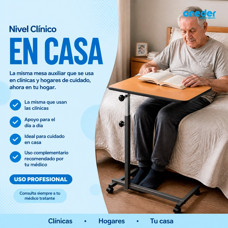 MESA RECLINABLE LATERAL 1101A HOSPITALARIO CAMA ALTURA AJUSTABLE - 5