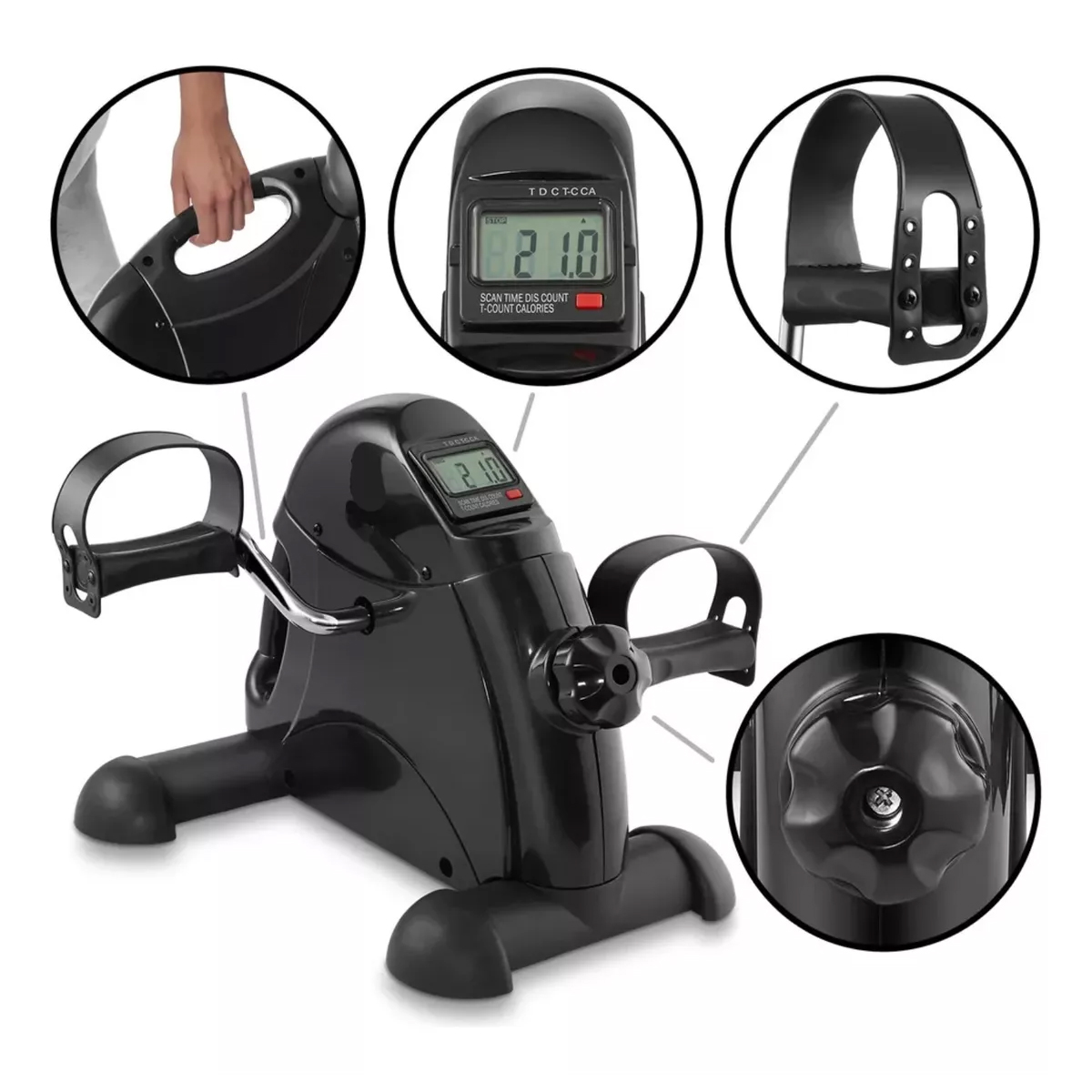 PEDALERA MINI BICICLETA CON MONITOR EJERCITADOR MANO Y PIES 905 - 3