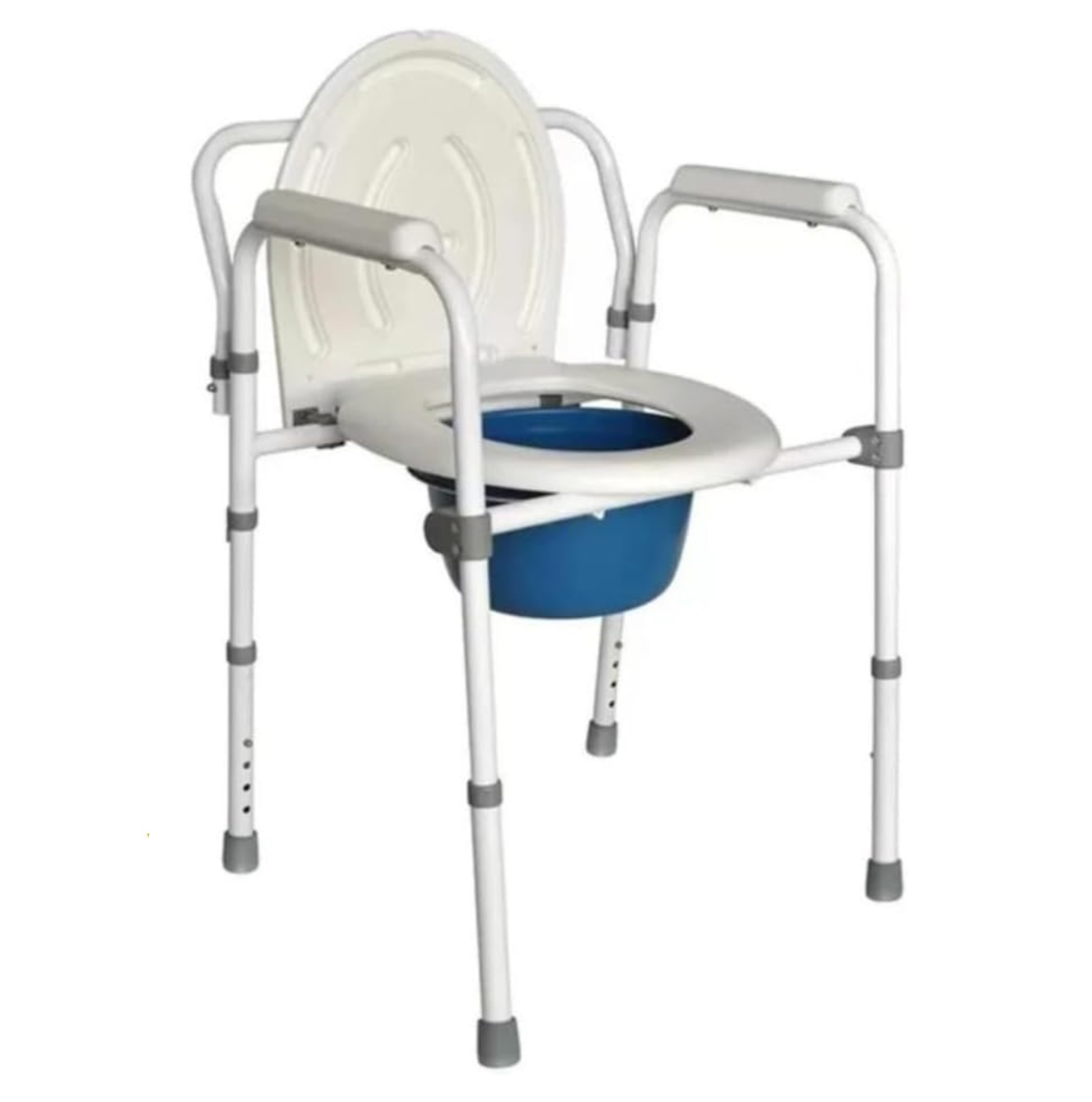 BAÑO WC PLEGABLE 6001A INODORO PORTATIL ALTURA REGULABLE CON BALDE - 1