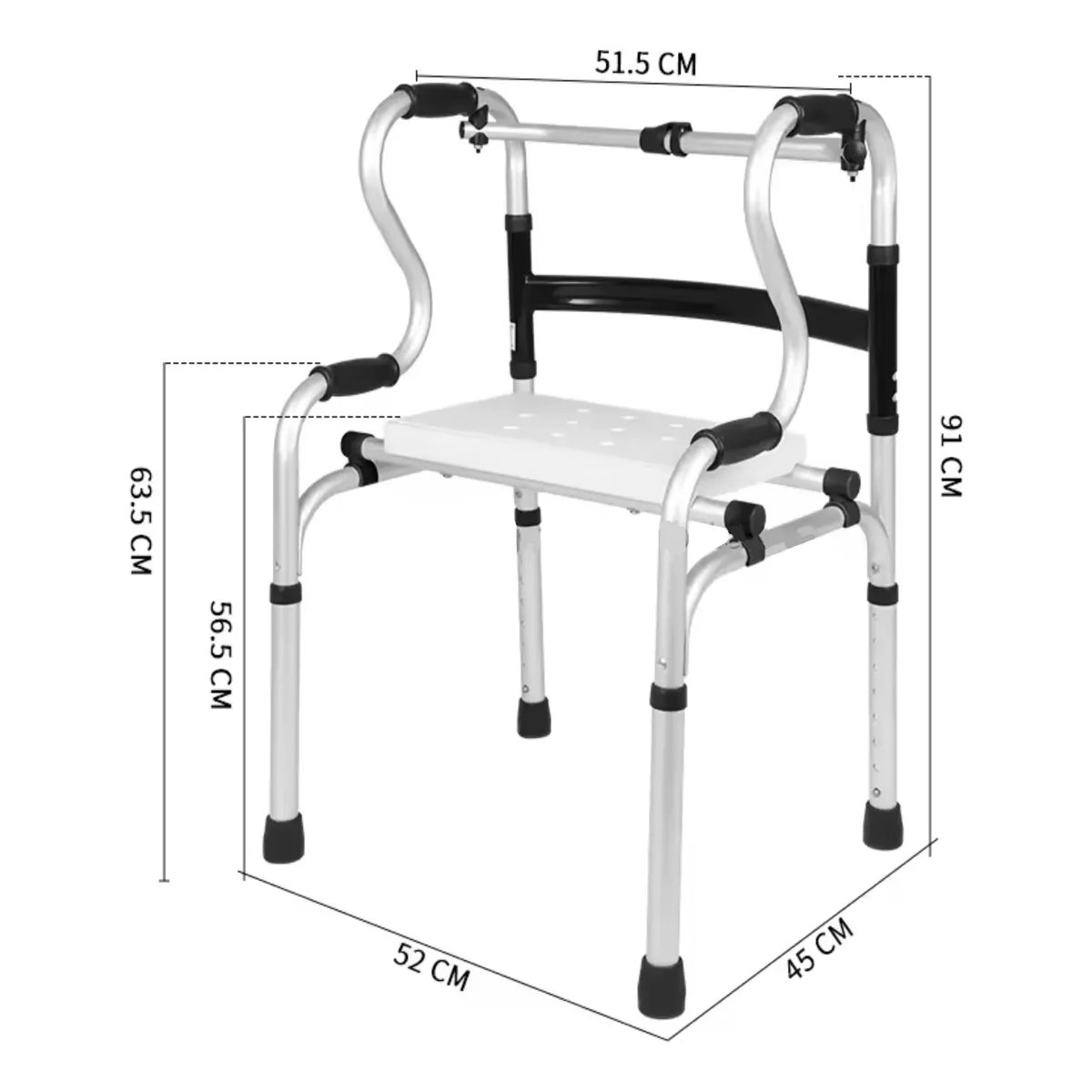 ANDADOR BURRITO SILLA DE DUCHA 804E PLEGABLE 3 EN 1 PORTATIL - 5