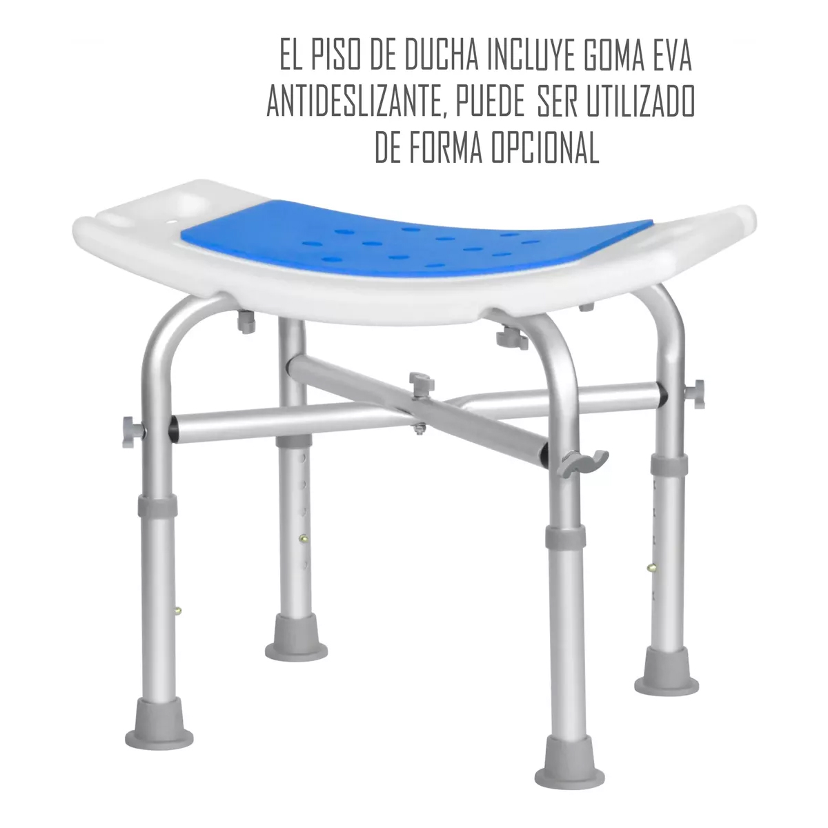 PISO SILLA DE DUCHA 201DA ALUMINIO BARIATRICO ANTIDESLIZANTE - 3