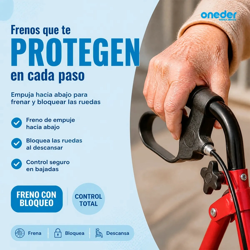 ANDADOR BURRITO ORTOPÉDICO 4 RUEDAS CON ASIENTO Y BOLSO 3004D - 8