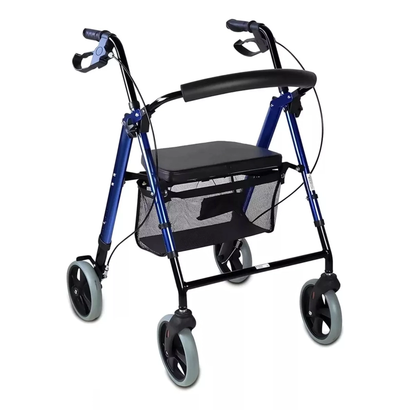 ANDADOR 4 RUEDAS BURRITO CON ASIENTO Y CANASTO PLEGABLE 1004D - 1