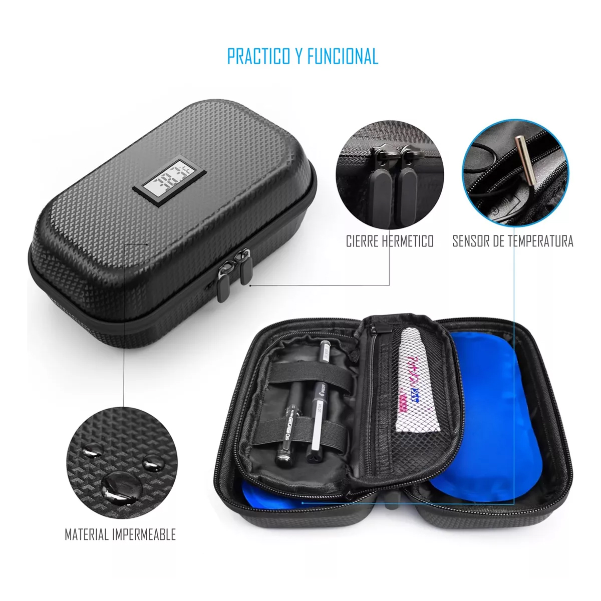Bolso Estuche De Viaje Cooler Porta Insulina Diabéticos Oneder - 4