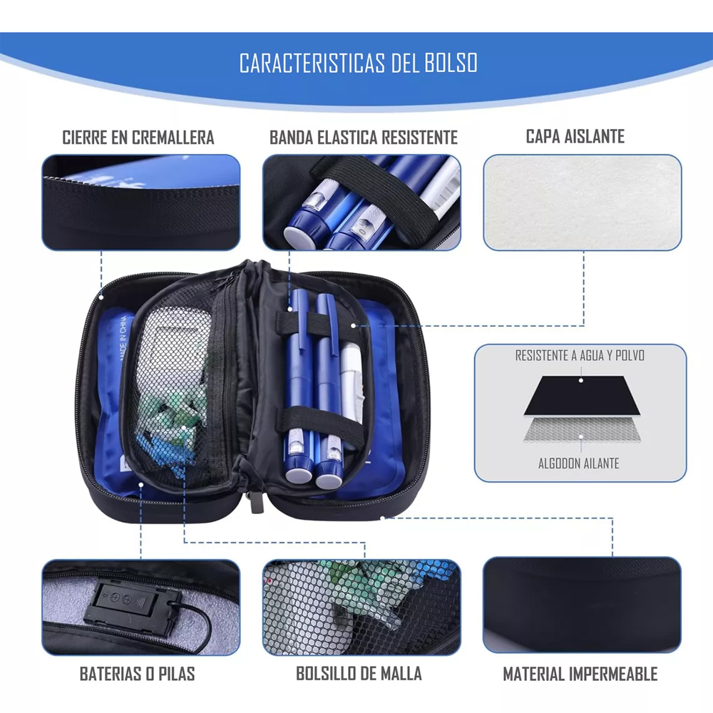Bolso Estuche De Viaje Cooler Porta Insulina Diabéticos Oneder - 2