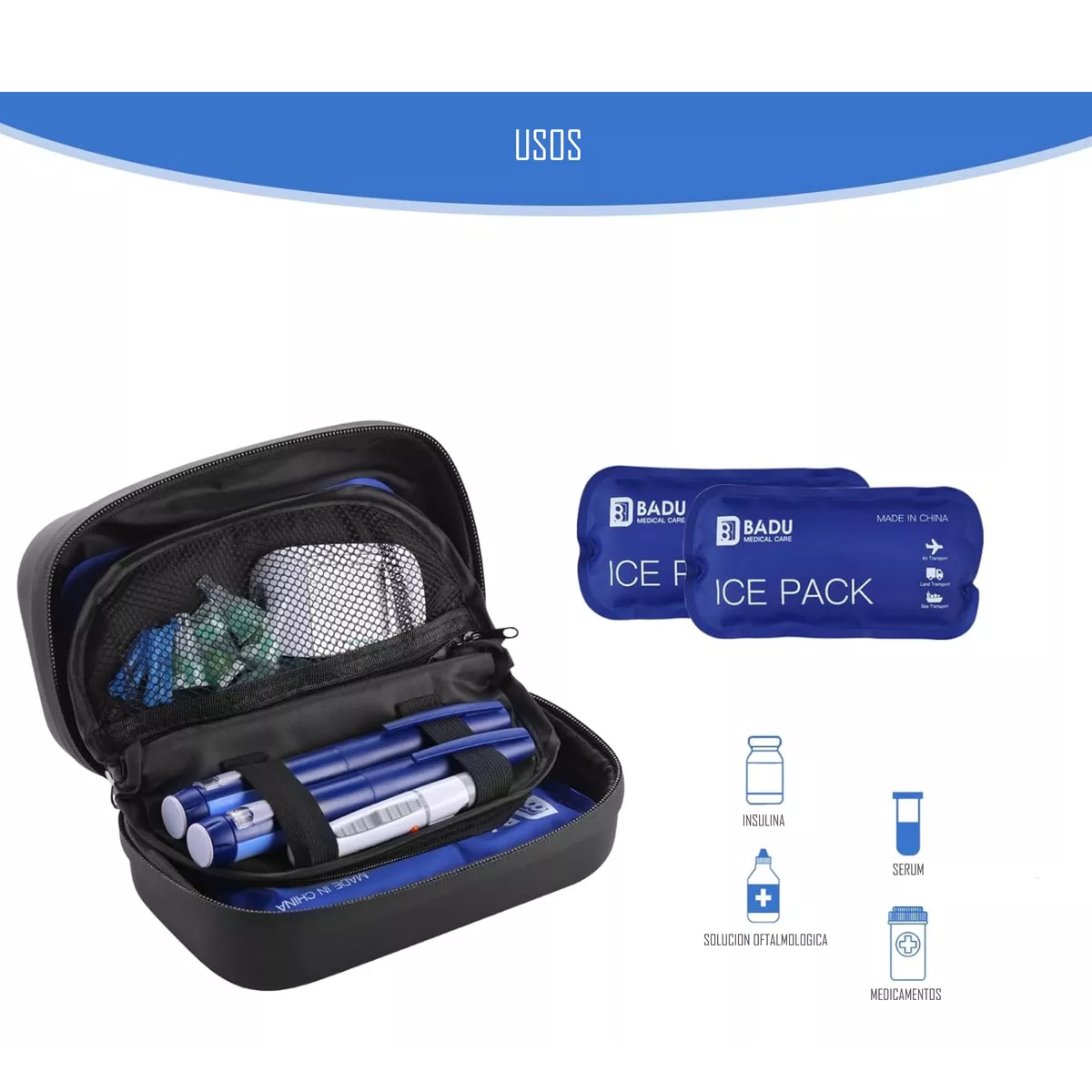 Bolso Estuche De Viaje Cooler Porta Insulina Diabéticos Oneder - 5
