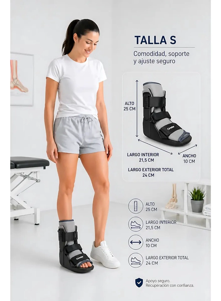 BOTA INMOVILIZADORA ORTOPEDICA CORTA PREMIUM LIVIANA ONEDER S - 2