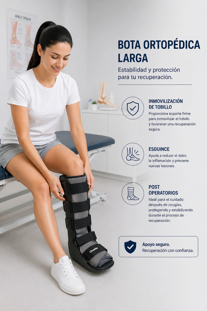 BOTA INMOVILIZADORA ORB06 LARGA ORTOPÉDICA LIVIANA PREMIUM ONEDER - 3