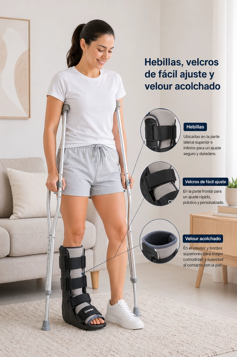 BOTA INMOVILIZADORA ORB06 LARGA ORTOPÉDICA LIVIANA PREMIUM ONEDER - 4