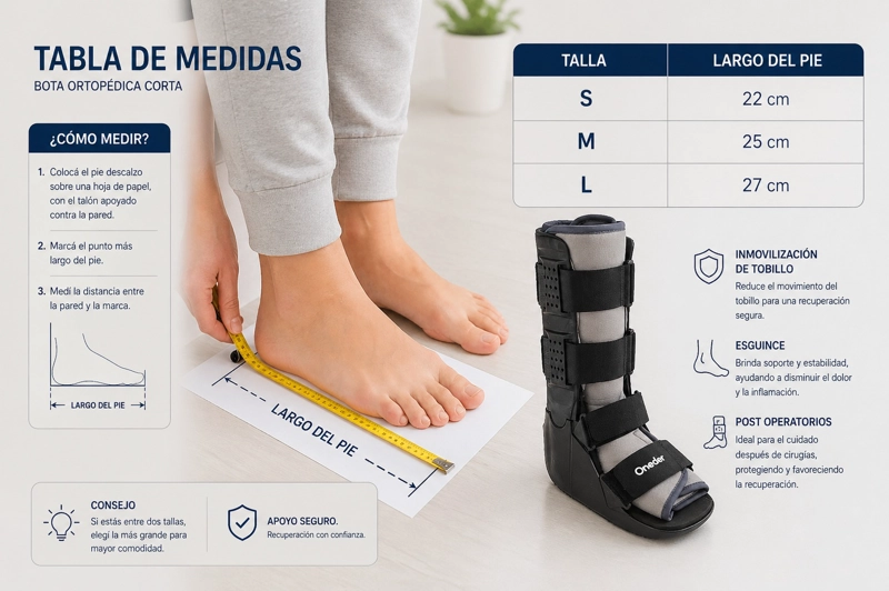 BOTA INMOVILIZADORA ORB06 LARGA ORTOPÉDICA LIVIANA PREMIUM ONEDER - 7