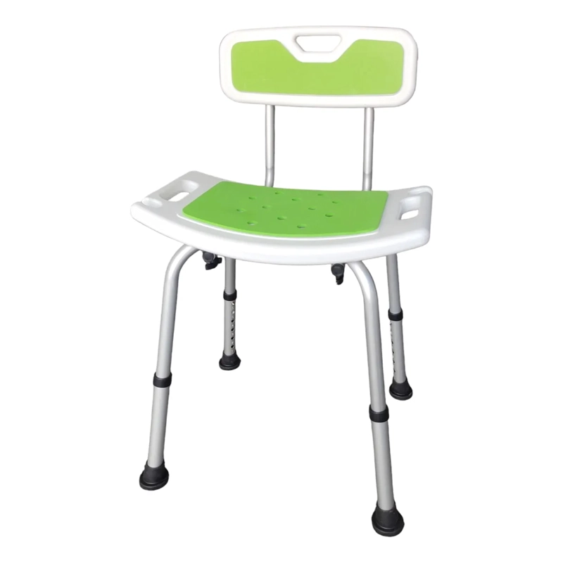 SILLA DE DUCHA PARA BAÑO PORTATIL ALUMINIO ALTURA AJUSTABLE - 1