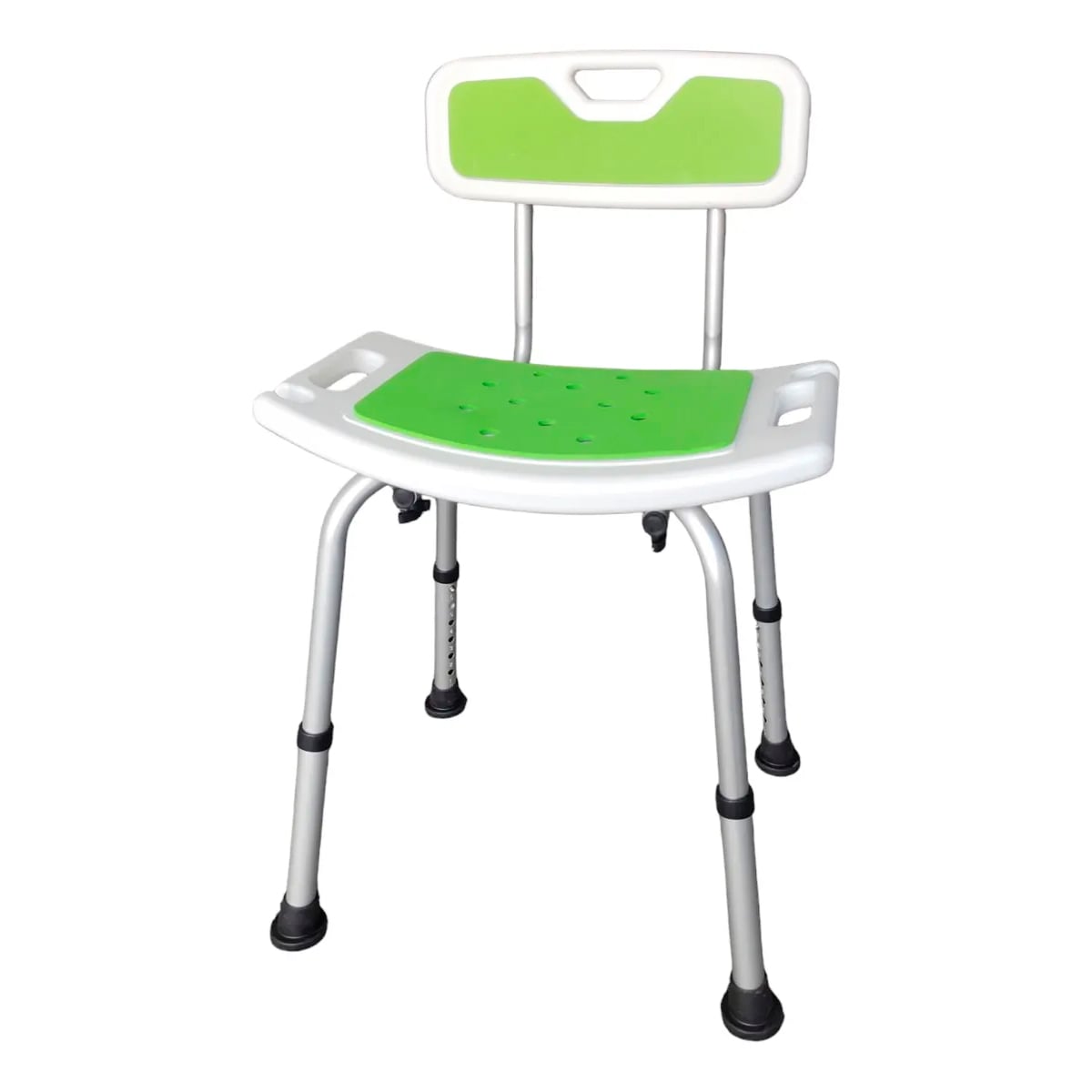 SILLA DE DUCHA PARA BAÑO PORTATIL ALUMINIO ALTURA AJUSTABLE - 1