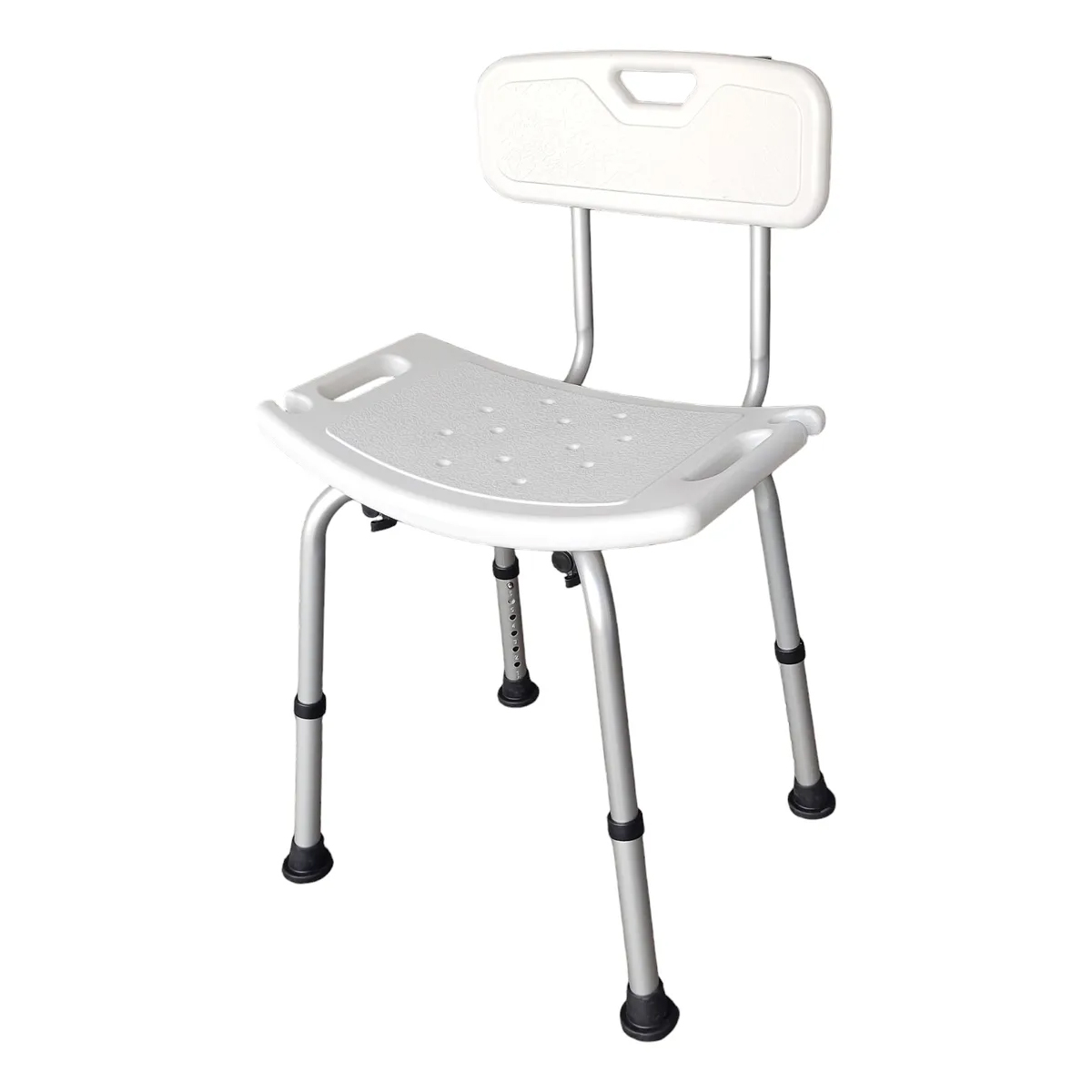 SILLA DE DUCHA PARA BAÑO PORTATIL ALUMINIO ALTURA AJUSTABLE - 2
