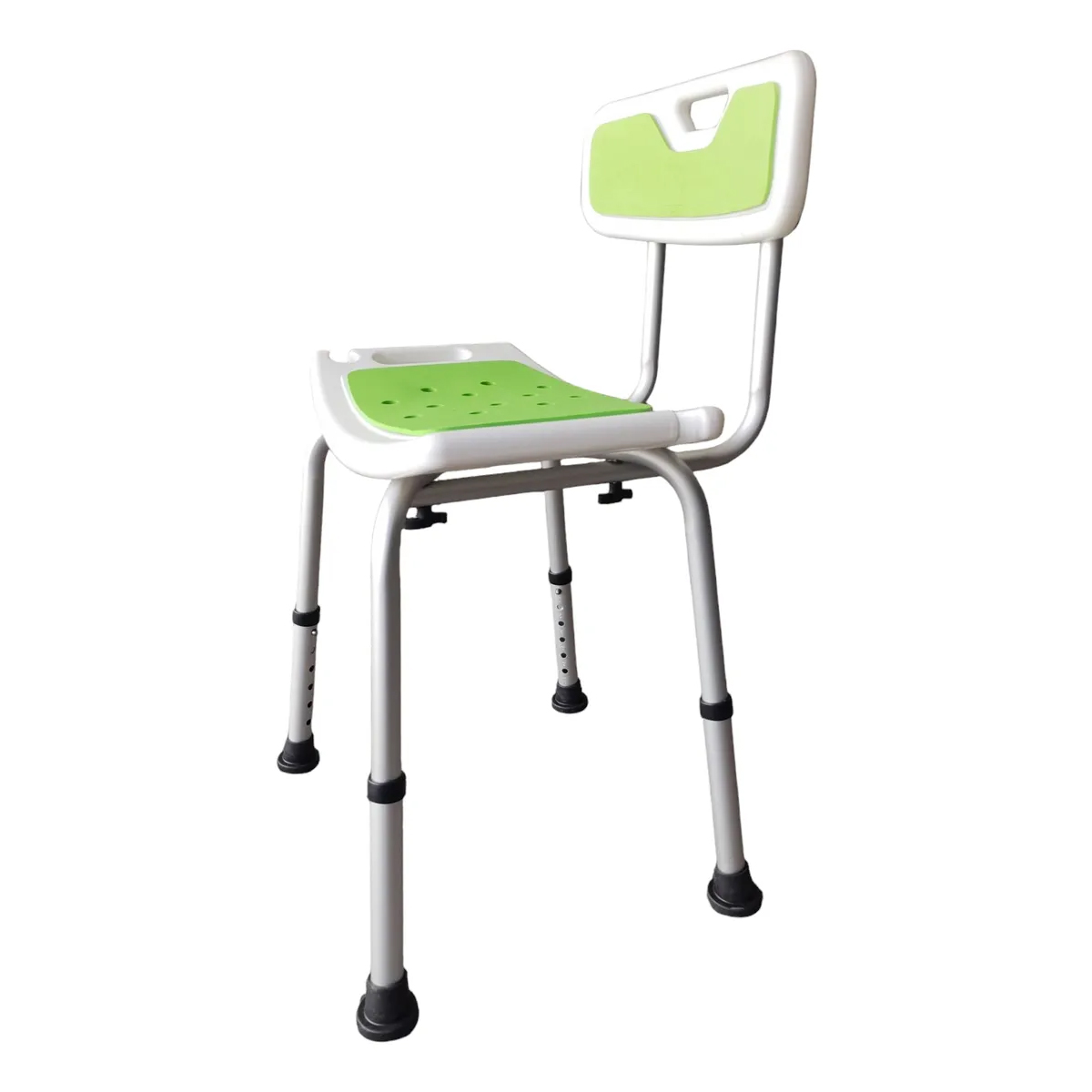 SILLA DE DUCHA PARA BAÑO PORTATIL ALUMINIO ALTURA AJUSTABLE - 3