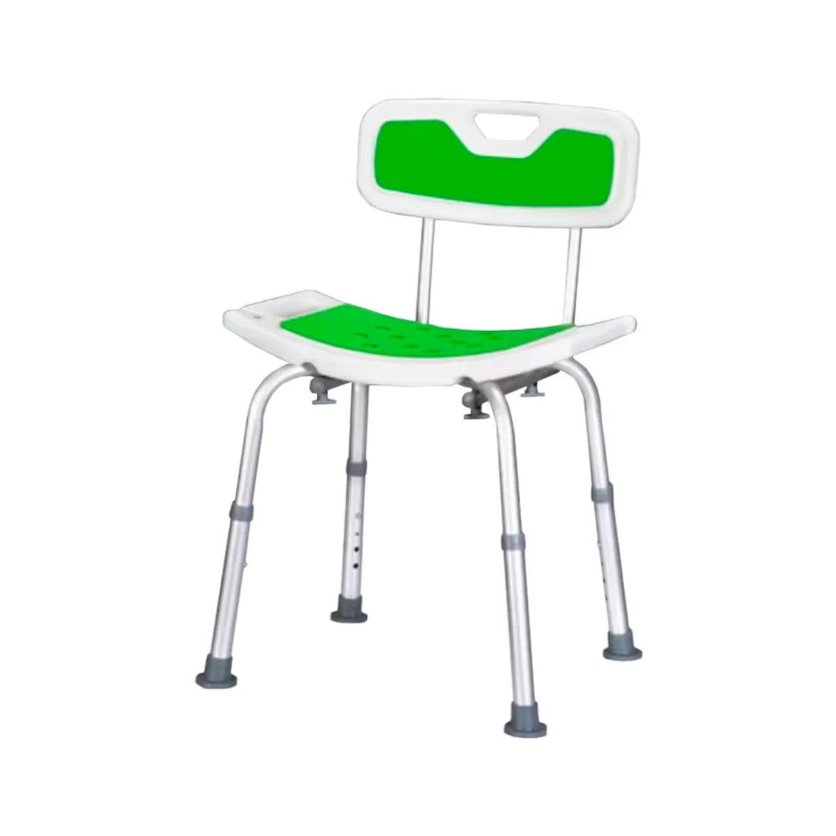 SILLA DE DUCHA PARA BAÑO PORTATIL ALUMINIO ALTURA AJUSTABLE - 4