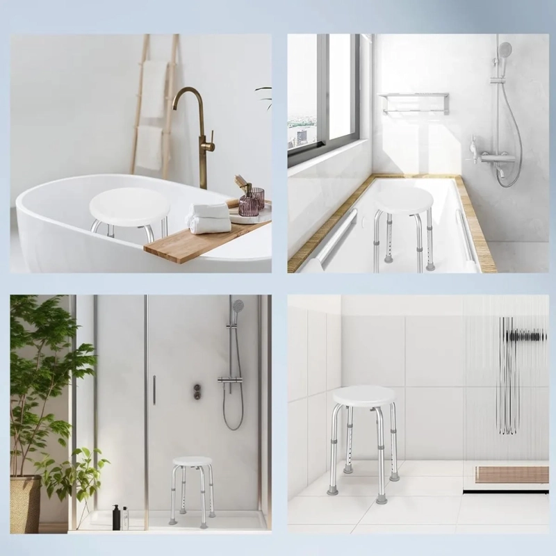 Piso Silla De Ducha Baño Ajustable Aluminio Oneder Seguridad - 4