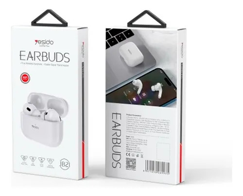 AUDIFONOS EARBUDS HIFI MODELO YESIDO JB21 BLANCO - 2