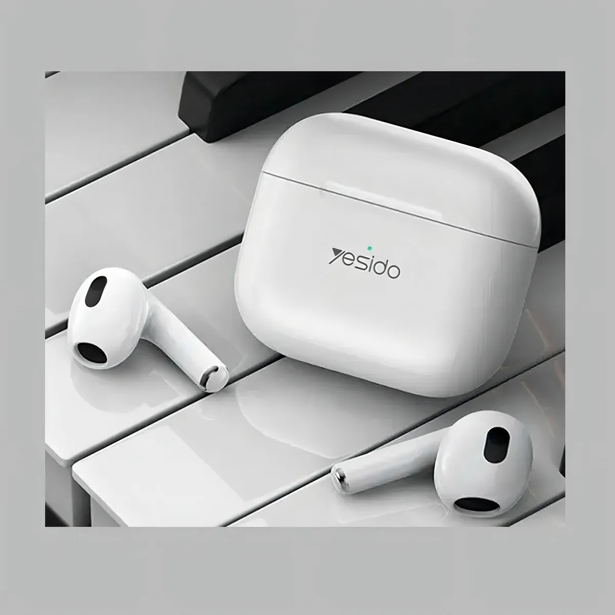 AUDIFONOS INALAMBRICOS YESIDO JB22 BLANCO | SONIDO HIFI, CONTROL TACTIL - 2