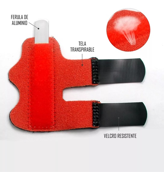 FE RULA INMOVILIZADOR PARA DEDO CON VELCRO AJUSTABLE LIVIANO - 3