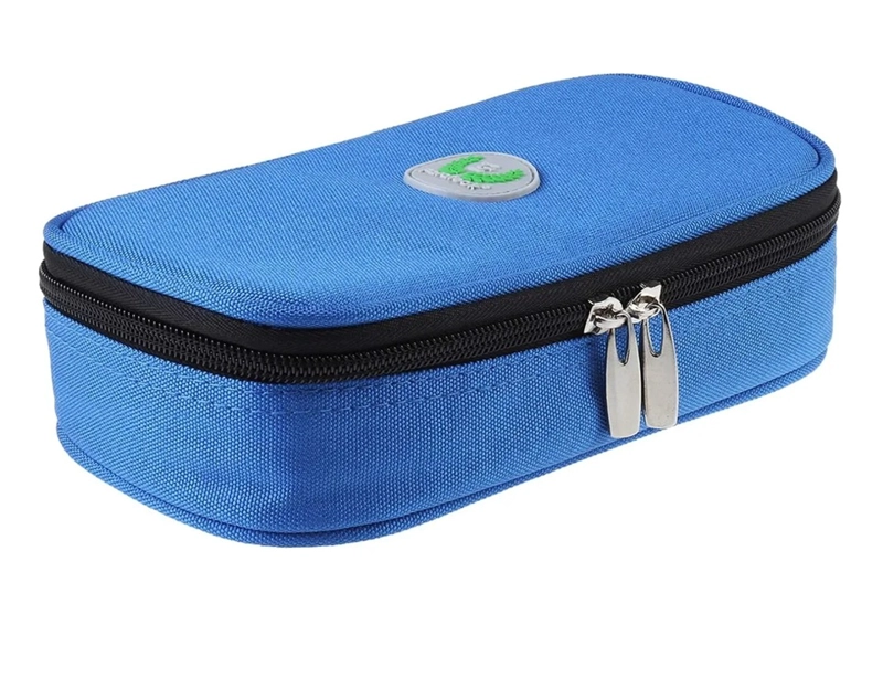BOLSO ESTUCHE DE VIAJE PORTATIL PARA INSULINA O MEDICAMENTO AZUL - 1