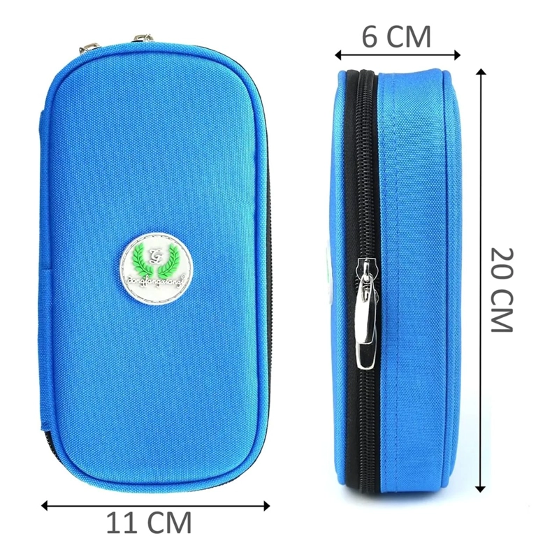 BOLSO ESTUCHE DE VIAJE PORTATIL PARA INSULINA O MEDICAMENTO AZUL - 2