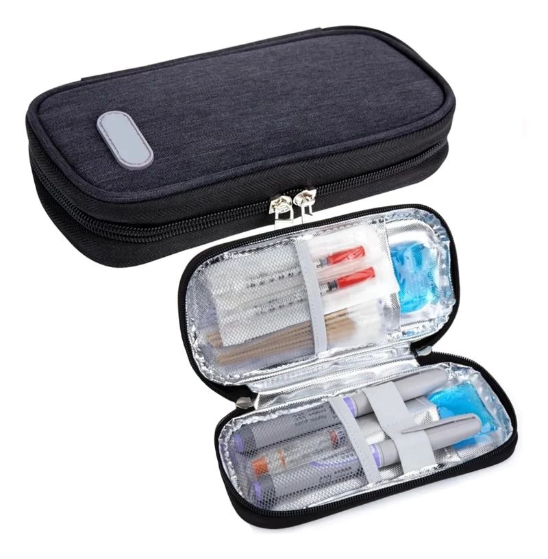 BOLSO PARA VIAJE ESTUCHE PORTA INSULINA COOLER PARA TRASLADO ONEDER NEGRO - 1