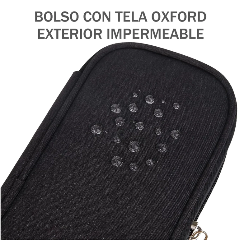 BOLSO PARA VIAJE ESTUCHE PORTA INSULINA COOLER PARA TRASLADO ONEDER NEGRO - 3