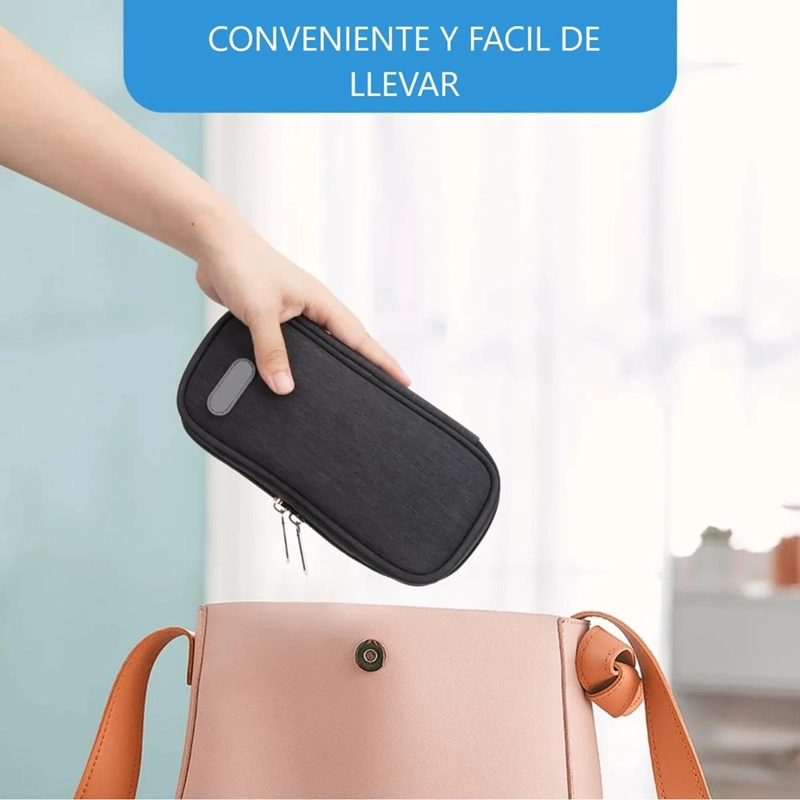 BOLSO PARA VIAJE ESTUCHE PORTA INSULINA COOLER PARA TRASLADO ONEDER NEGRO - 5