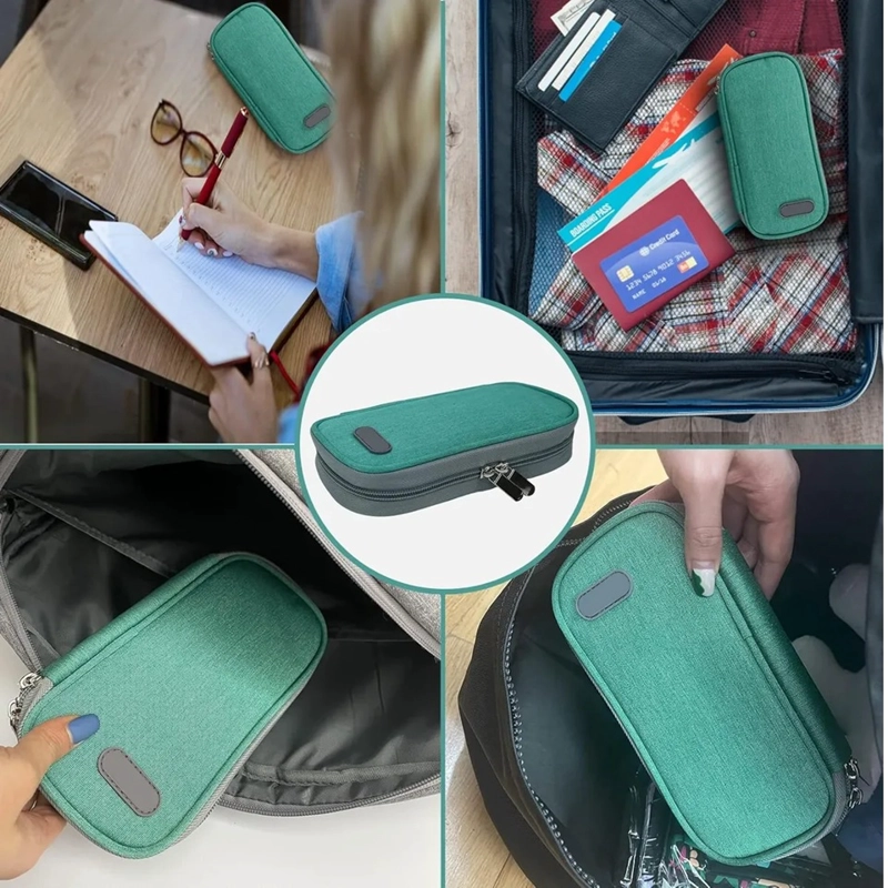 BOLSO PARA VIAJE ESTUCHE PORTA INSULINA COOLER PARA TRASLADO ONEDER VERDE - 5