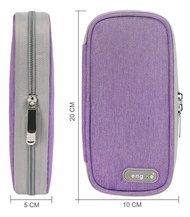 BOLSO PARA VIAJE ESTUCHE PORTA INSULINA COOLER PARA TRASLADO ONEDER MORADO - 2