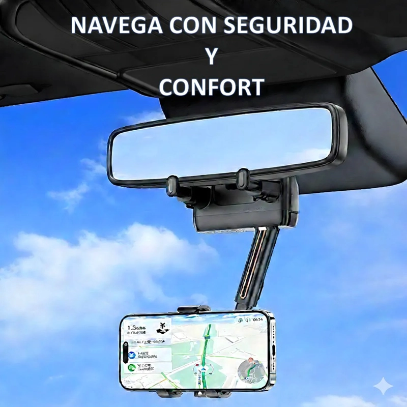 SOPORTE PARA TELE FONO EN ESPEJO RETROVISOR YESIDO C265 - 5