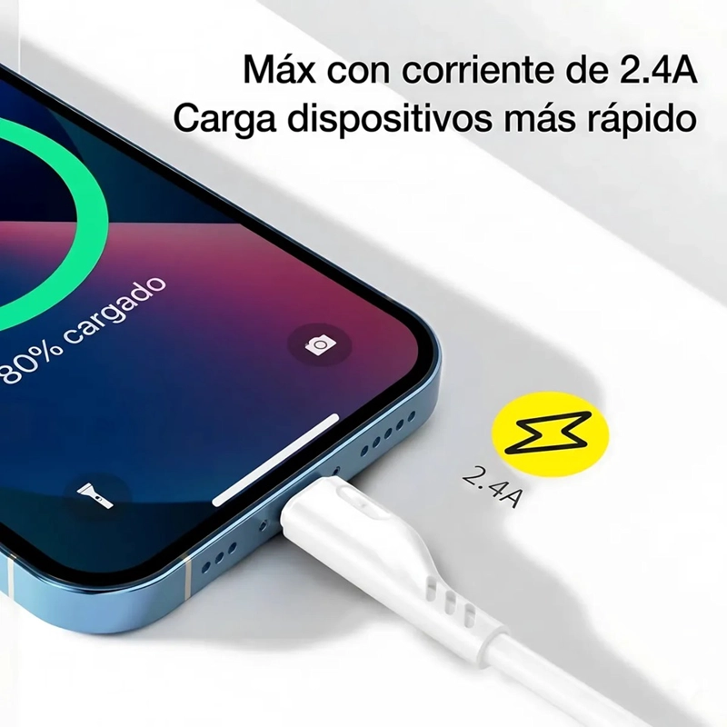 CABLE USB A TIPO C YESIDO CA-105 REFORZADO 2.4A 1,2 MT - 6