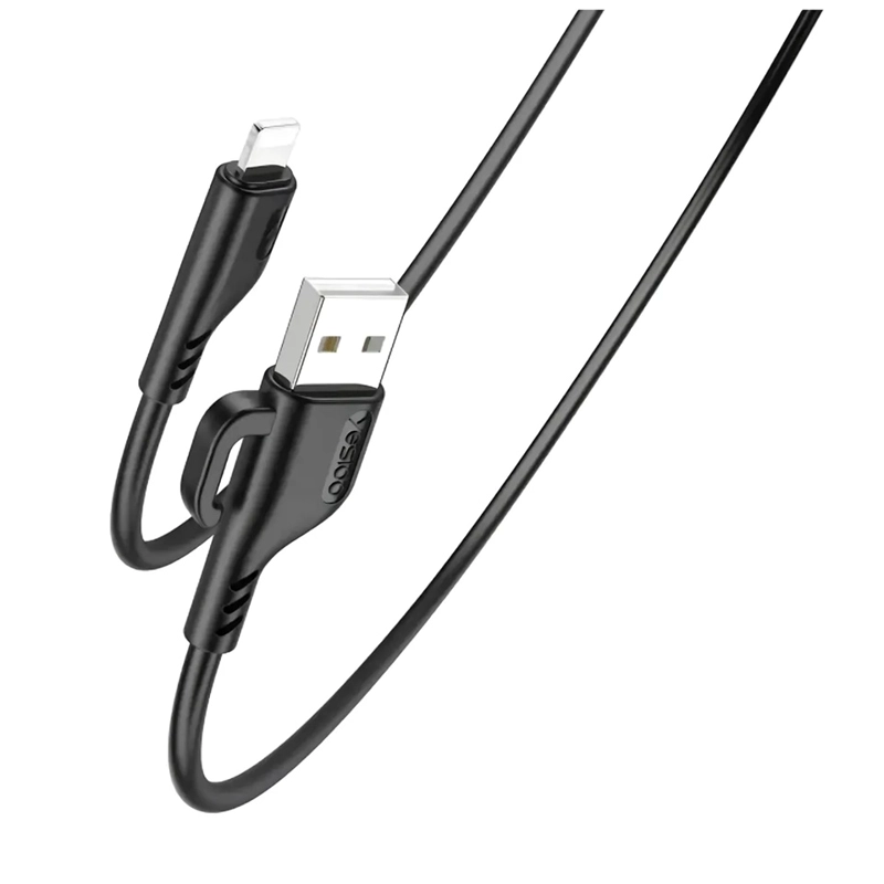 CABLE DE DATOS USB 2.4A COMPATIBLE CON IPHONE LARGO 1.2 MT - 1