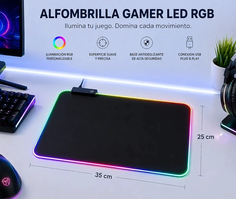 KIT GAMER IMICE MOUSE X6 3200 DPI + MOUSEPAD RGB 35X25 CM - 2