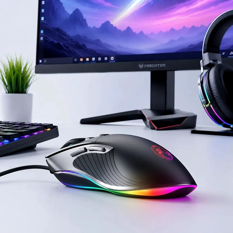 KIT GAMER IMICE MOUSE X6 3200 DPI + MOUSEPAD RGB 35X25 CM - 6