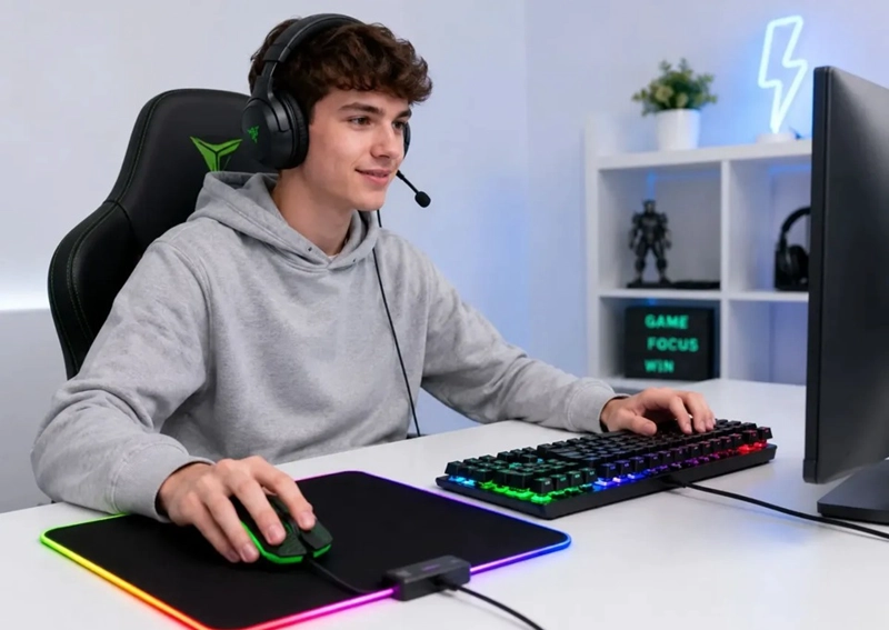 KIT GAMER IMICE KM-680 A TECLADO MOUSE +MOUSEPAD RGB S - 3