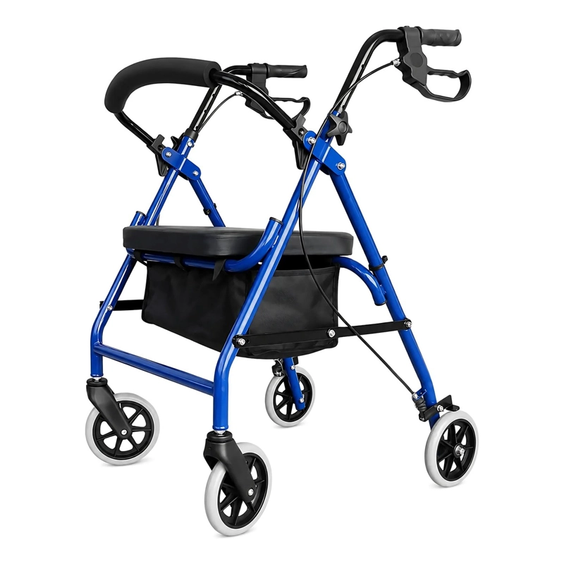 ANDADOR ORTOPEDIA BURRITO CON ASIENTO Y BOLSO 4 RUEDAS 3004B-1 - 1