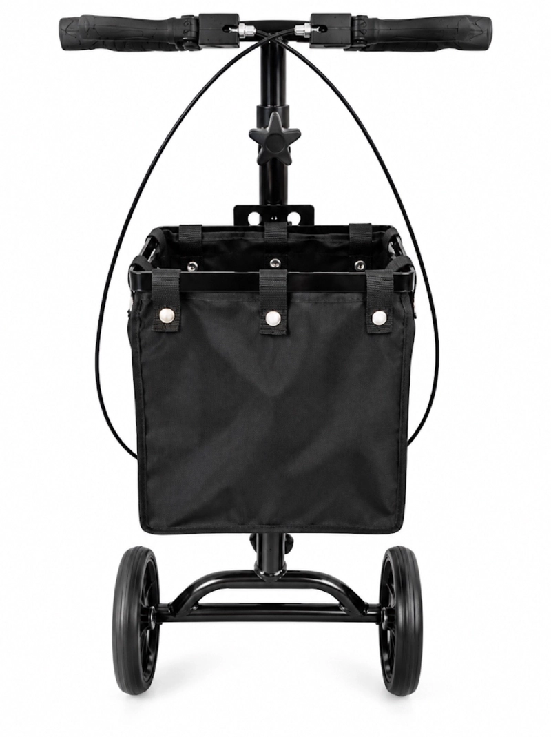 ANDADOR DE RODILLA SCOOTER ORTOPEDICO PLEGABLE CON FRENO DE MANO Y BOLSO NEGRO 9007AB - 5