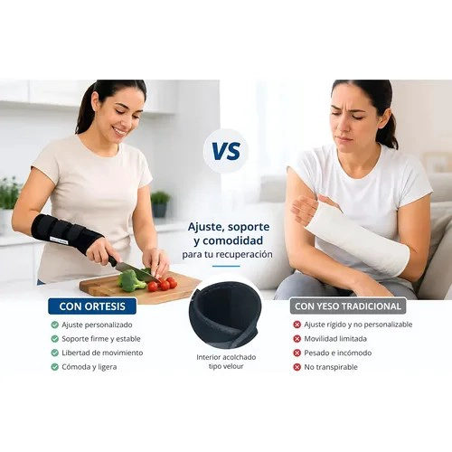 MUÑEQUERA INMOVILIZADORA TUNEL CARPIANO TENDINITIS MANO IZQUIERDA TALLA M NEGRO - 5