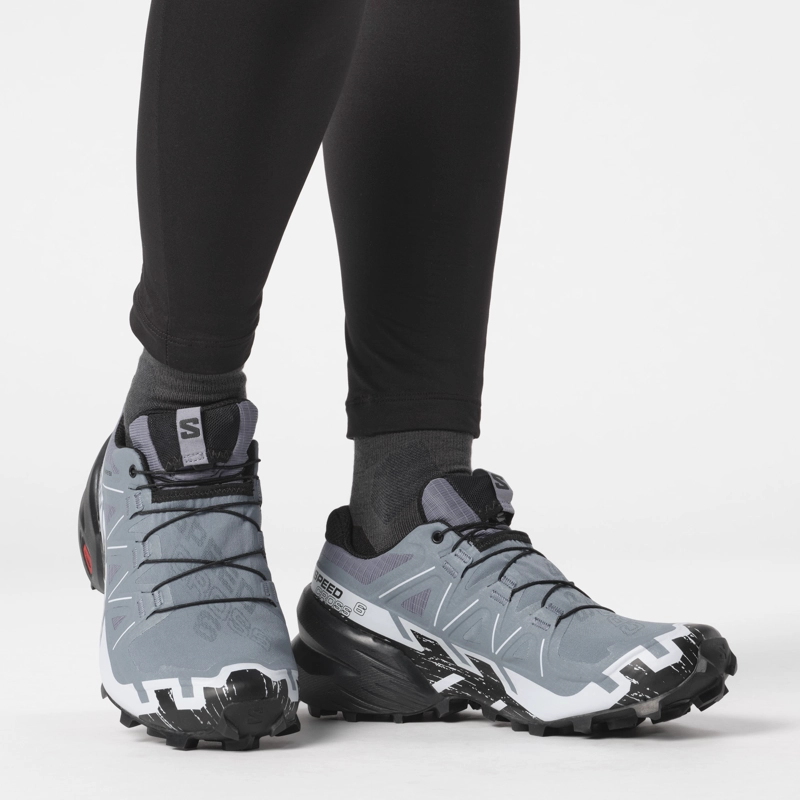 ZAPATILLA TREKKING SALOMON GRIS MUJER SPEEDCROSS 6 GTX W - 8