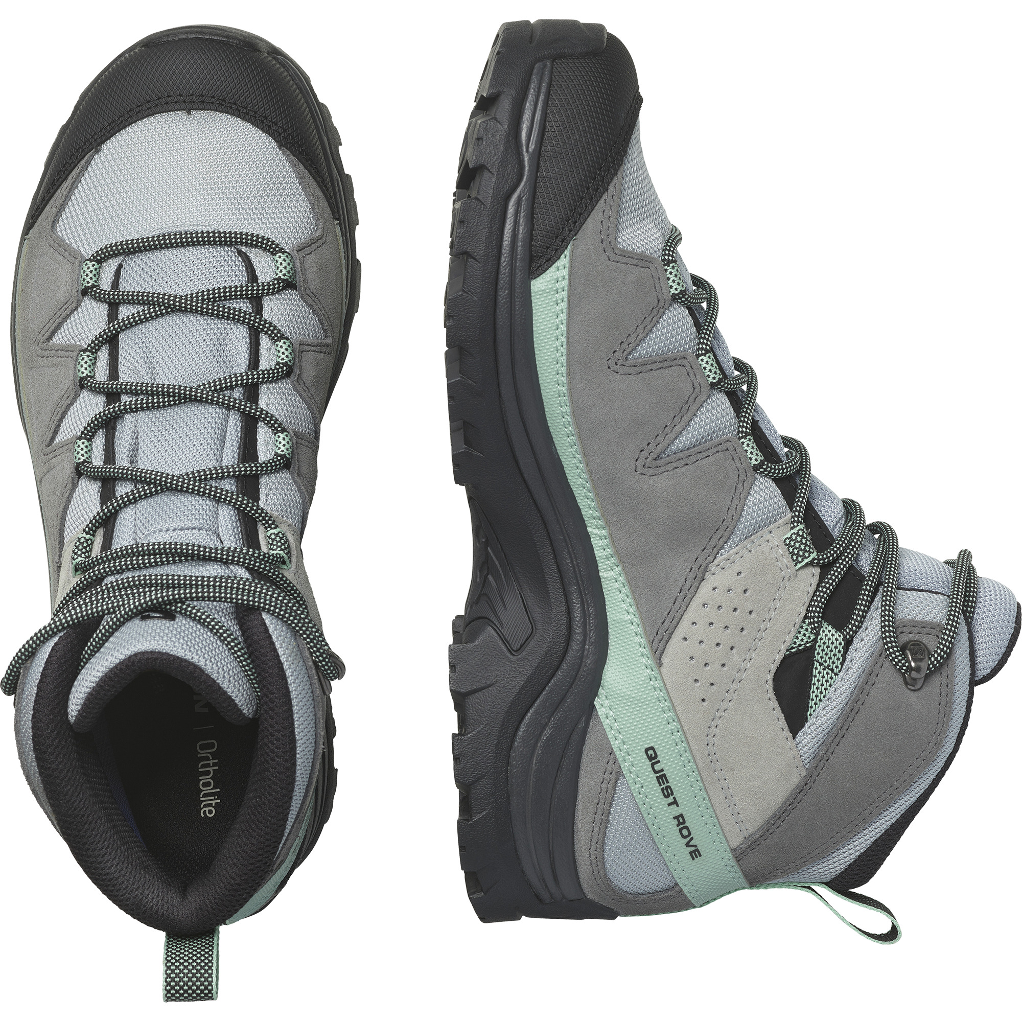 ZAPATILLA TREKKING SALOMON GRIS MUJER QUEST ROVE GTX - 4