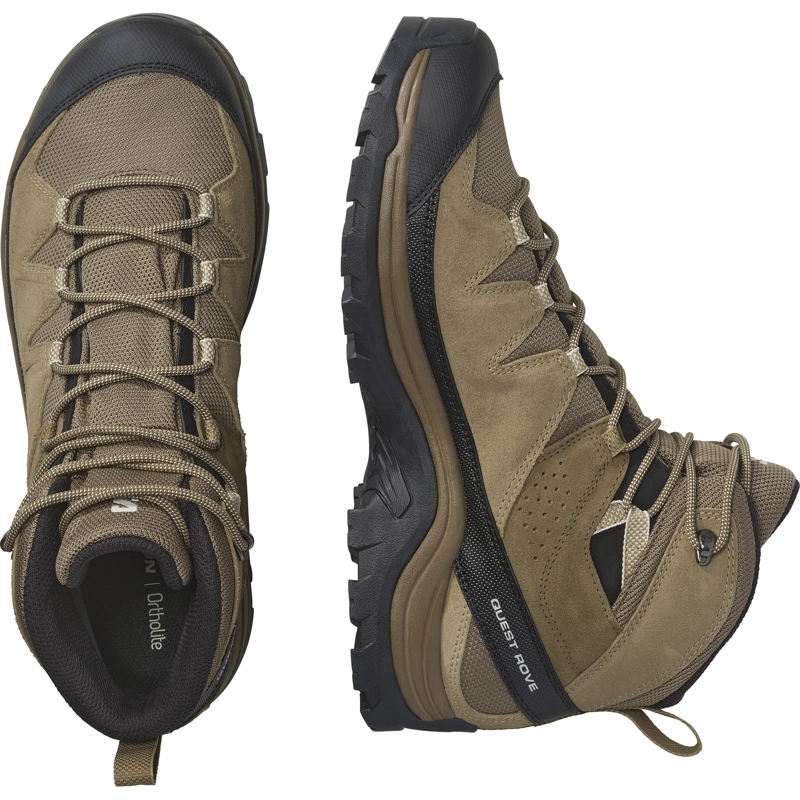 ZAPATILLA TREKKING SALOMON HOMBRE QUEST ROVE GTX BEIGE - 6